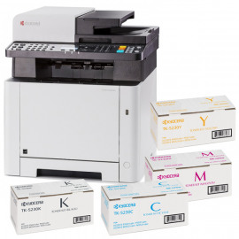 KYOCERA ECOSYS M5521cdw комплект: МФУ + картриджи TK-5230 (C/M/Y/K)