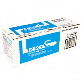 KYOCERA TK-590C тонер-картридж для ECOSYS P6026cdn, M6026cdn, M6026cidn, M6526cdn, M6526cidn, FS-C5250DN, FS-C2026MFP+, FS-C2126MFP+, FS-C2526MFP, FS-C2626MFP (голубой, 5000 стр)